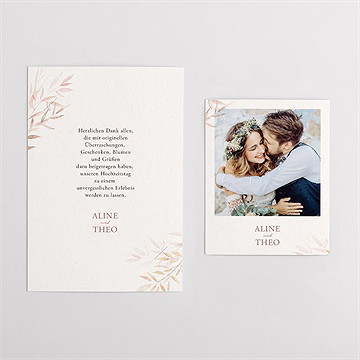 Dankeskarte Hochzeit böhmische poesie - duo - vue 4