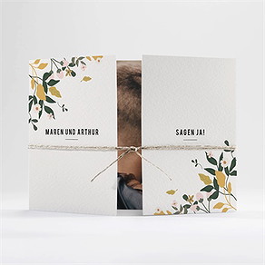 Hochzeitseinladung vintageflair - klappkarte