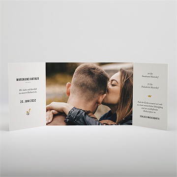 Hochzeitseinladung vintageflair - klappkarte - vue 2