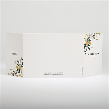 Hochzeitseinladung vintageflair - klappkarte - vue 3