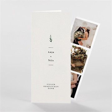 Dankeskarte Hochzeit smaragdgrün