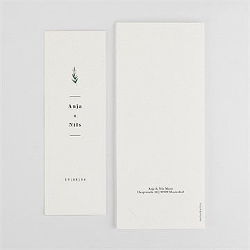 Dankeskarte Hochzeit smaragdgrün - vue 4