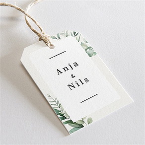 Geschenkanhänger Hochzeit smaragdgrün