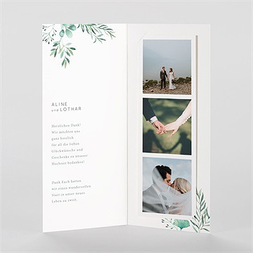Dankeskarte Hochzeit landluft  - fotostreifen - vue 2