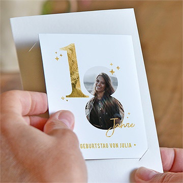 Geburtstagseinladung Glitzer - vue 2