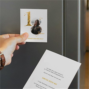 Geburtstagseinladung Glitzer - vue 3