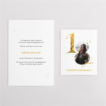 Geburtstagseinladung Glitzer - vue 4