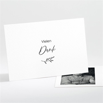 Trauerdanksagung schwarz und weiß - querformat