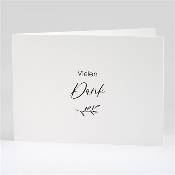 Trauerdanksagung schwarz und weiß - klappkarte