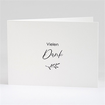 Trauerdanksagung Schwarz Und Weiß - Klappkarte