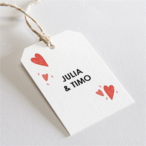 Geschenkanhänger Hochzeit herzen