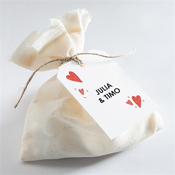 Geschenkanhänger Hochzeit herzen - vue 2