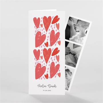 Dankeskarte Hochzeit Herzen