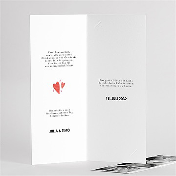 Dankeskarte Hochzeit herzen - vue 3