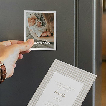 Geburtskarte karomuster - duo - vue 3