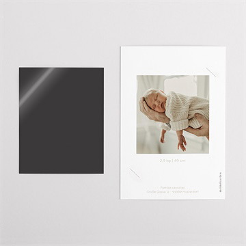 Geburtskarte karomuster - duo - vue 5