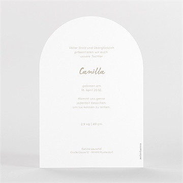 Geburtskarte karomuster - halbrund - vue 2