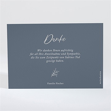 Trauerdanksagung Filigraner Blumenstrauß-Quer - vue 2