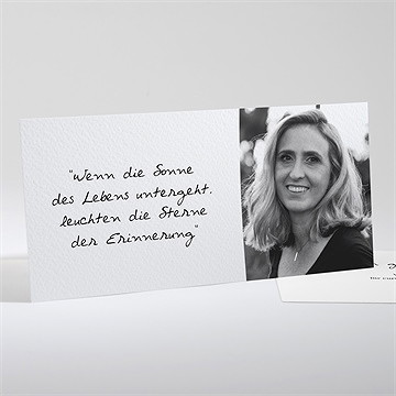 Trauerdanksagung Erinnerungsstück - Querformat