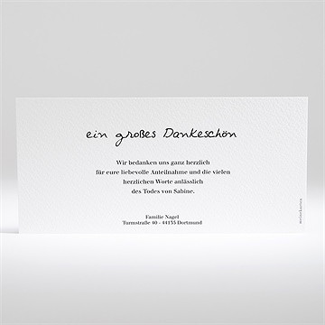 Trauerdanksagung Erinnerungsstück - Querformat - vue 2