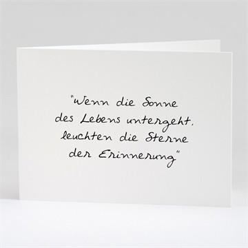 Trauerdanksagung erinnerungsstück - klappkarte