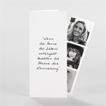 Trauerdanksagung erinnerungsstück -fotostreifen