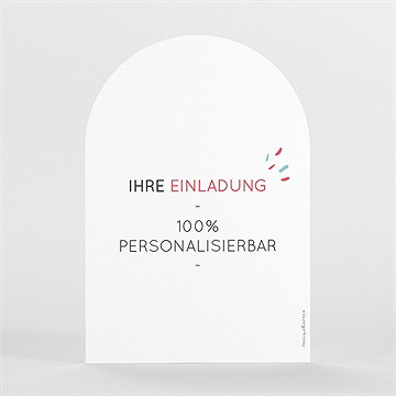 Geburtstagseinladung blanco - 12x17,5cm (n27172) - vue 2