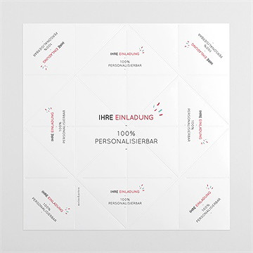 Geburtstagseinladung blanco origami (n330176) - vue 4