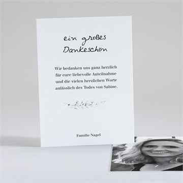 Trauerdanksagung erinnerungsstück - hochkant