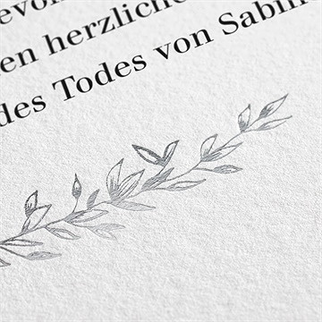 Trauerdanksagung erinnerungsstück - hochkant - vue 2