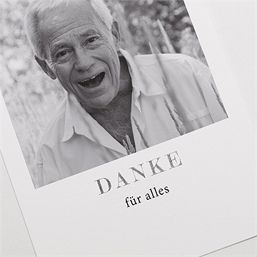 Trauerdanksagung blumenornament - silber - vue 3