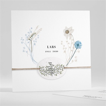 Trauerdanksagung blumenornament - saatpapier