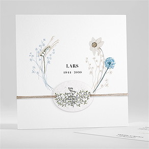 Trauerdanksagung blumenornament - saatpapier