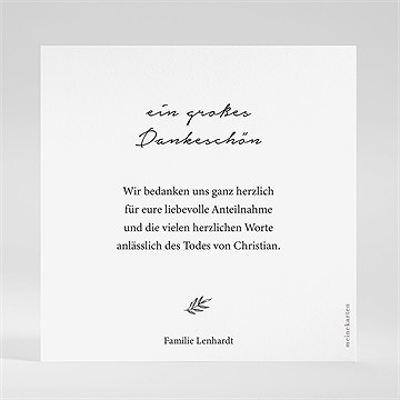 Trauerdanksagung Für Dich - Quadrat - vue 2