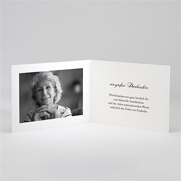 Trauerdanksagung Federleicht - Klappkarte - vue 2