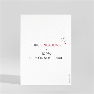 Geburtstagseinladung blanco - 10,5x14,5 cm (n25116) - vue 2