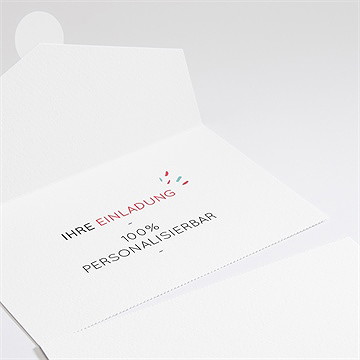 Geburtstagseinladung blanco - 17,4x11,8cm (n97179) - vue 2