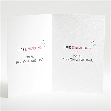 Geburtstagseinladung blanco - 10x14,5cm (n401928) - Vue 2