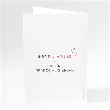 Geburtstagseinladung blanco - 10x14,5cm (n401928) - vue 3