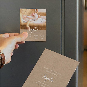 Geburtskarte moderne piktogramme - duo - vue 3