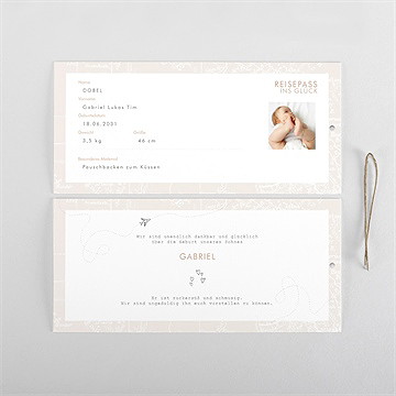 Geburtskarte mein erster reisepass - vue 4