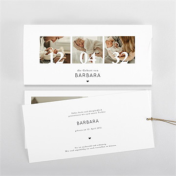 Geburtskarte unsere große freude - etui - vue 3