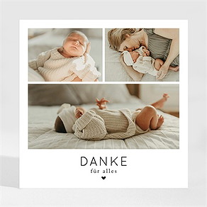 Dankeskarte Geburt unsere große freude