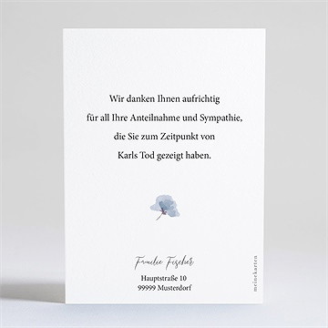 Trauerdanksagung gegenwart & erinnerung-silber - vue 4