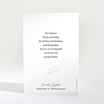 Trauerdanksagung Gegenwart & Erinnerung - vue 2