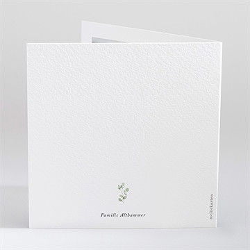 Trauerdanksagung Moderner Blätterk - Klappkarte - vue 3