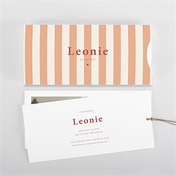 Geburtskarte streifen - etui - vue 3