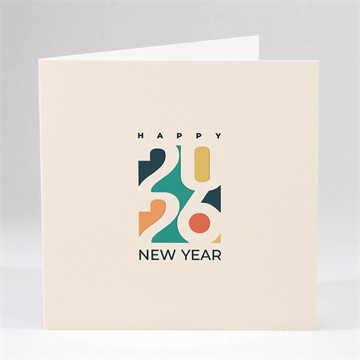 Weihnachtskarte buntes jahr