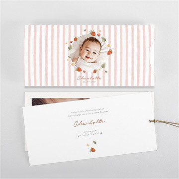 Geburtskarte fruchtige erdbeeren - etui - vue 3