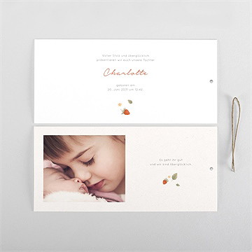 Geburtskarte fruchtige erdbeeren - etui - vue 4